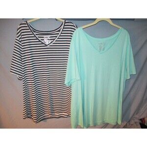 2 V neck T Shirts 3x